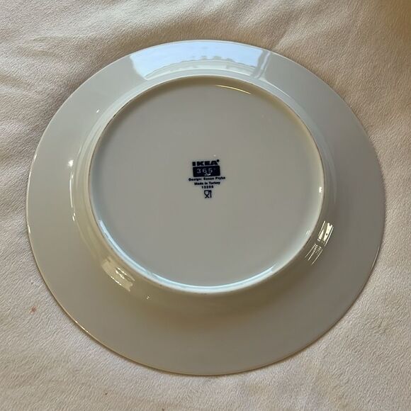 IKEA 365 Dinner Plates White 10 1/2 Inches Round Design Susan Pryke Made Turkey - Picture 4 of 6